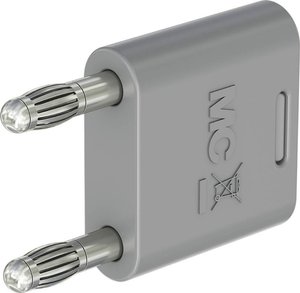 Złączka bananowa Stäubli KS2-4N-19 64.4010-28 Średnica pinu: 4 mm Rozstaw kołków: 19 mm szary 1 szt.