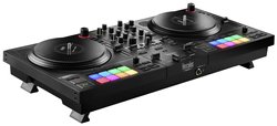 Hercules DJControl Inpulse T7 Zmotoryzowany 2-deckowy kontroler DJ w kolorze czarnym Kontroler DJ Hercules DJControl Inpulse T7
