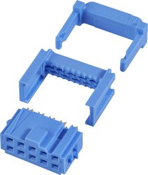 TE Connectivity 1658527-7 Listwa pin - żeńska z reduktorem naprężeń kablowych Siatka: 2.54 mm Ilośc pinów: 16 Ilość rzędów: 2 1 szt.