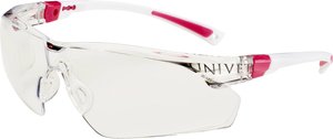Univet 506UP 506U-03-02 Okulary ochronne z zabezpieczeniem przeciw zaparowaniu, z ochroną UV biały, różowy EN 166 DIN 166