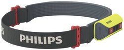 Latarka czołowa Philips Xperion 6000 LED, ładowalna latarka czołowa z panoramicznym polem świetlnym (300 lm) i obrotowym reflektorem LED (120 lm), czujnik ruchu, USB-C Lampa robocza Philips Xperion 6000 X60HEADX1 akumulatorowe 300 lm