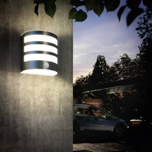 Zewnętrzna lampa ścienna z czujnikiem ruchu Philips Lighting Calgary 173154716 3 W 320 lm IP44