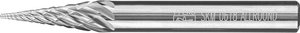 Frez z węglika wolframu, stożkowy 6x18 mm, trzpień ø 6 mm Nacięcie ALLROUND do wszechstronnego zastosowania Frez PFERD SKM 0618/6 ALLROUND 21001034, 6 mm x 55 mm , 1 szt.
