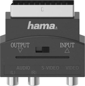 Przejściówka, adapter S-Video / Cinch Hama [1x złącze żeńskie S-Video - 3x złącze żeńskie RCA/cinch]  czarny