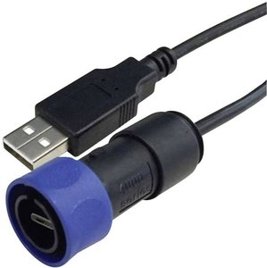 Kabel USB Bulgin Buccaneer 4000, USB 2.0, Złącze męskie USB-A, Złącze męskie USB Micro-B, 2.00 m