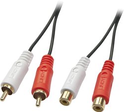 Lindy Premium Audio Cable (RCA), męski / żeński, 10m Przedłużacz Cinch LINDY 35674  10.00 m