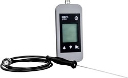 Sonda do pomiaru temperatury szef urządzenia sondy wkłuwana, z kablem 1,5 mm, szara, z kablem Termometr typu Pt1000 LH - Ludwig Heer CHEF´S-PROBE-S-800-1.5 609875, -200 - 450 °C