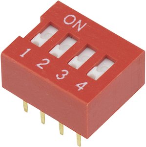 Przełącznik DIP Conrad DSR-04, ON / OFF, 4-Pin
