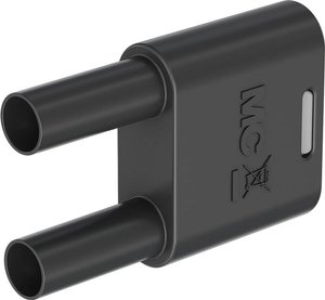 Złączka bananowa Stäubli SKS2-4N-19 66.4010-21 Średnica pinu: 4 mm Rozstaw kołków: 19 mm czarny 1 szt.