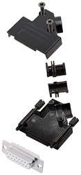 Zestaw listew żeńskich D-Sub encitech D45ZK15-BK-DBS-W-K 6355-8103-12, rzędy: 2, styki: 15, 45 °, 1 szt.