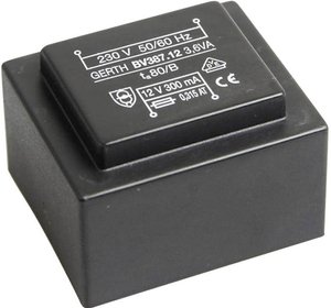 Transformator do PCB, EI 38/13,6  Gerth PTG381202 230 V N/A N/A 3.6 VA