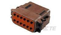 Obudowa złącza pin żeńskiego na kabel TE Connectivity DTM06-12SD, wire-to-wire, piny: 12, 1 szt.