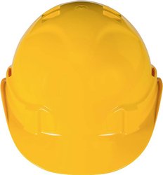 Hełm ochronny z plastikowym potnikiem, regulowany, żółty Kask ochronny kwb  379900  1 szt.