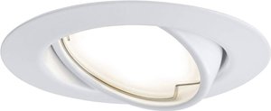 Oprawa wpuszczana LED Base Coin pojedyncza lampa obrotowa okrągła 90mm 20° Coin 5W 350lm 230V 3000K biała Lampa do zabudowy Paulmann Base 93413  5 W 370 lm