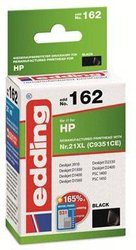 Edding Tusz Zamiennik HP 21XL, C9351CE Czarny  atrament Edding EDD-162 18-162, 1 szt.