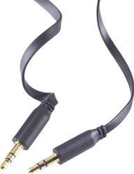 Jack Audio Kabel SuperFlat [1x złącze męskie jack 3,5 mm - 1x złącze męskie jack 3,5 mm] 0.50 m czarny SpeaKa Professional