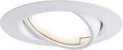 Oprawa wpuszczana LED Base Coin pojedyncza lampa obrotowa okrągła 90mm 20° Coin 5W 350lm 230V 3000K biała Lampa do zabudowy Paulmann Base 93413 5 W 370 lm