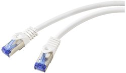 kabel LAN, RJ45 Renkforce RF-5771522, 1 szt., RJ45, CAT 6a, S/FTP, 1.00 m, biały