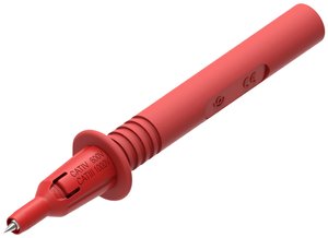 Bezpieczna sonda testowa Ř4 mm z bezpiecznym złączem bananowym Ř4 mm i nasadką ochronną, czerwona Końcówka pomiarowa Electro PJP 404-IEC-CD1-R 1 szt.
