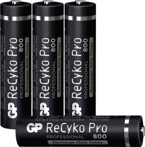 Akumulator AAA/R03 GP Batteries GPRCP80AA929C4, NiMH, 800 mAh, 1.2 V, 4 szt.