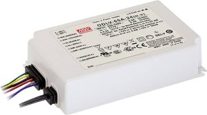 Mean Well ODLV-65A-24 Transformator LED, Sterownik LED  Stałonapięciowy 57.6 W 0 - 2.4 A 24 V/DC Montaż w strefach zagrożonych wybuchem, Możlowość stosowania w meblach, Układ PFC, Ściemniacz, Zabezpieczenie przed przeciążeniem, Zabezpieczenie przed przepi