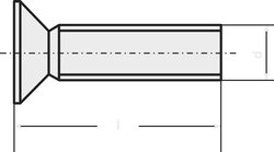 Śruby z łbem stożkowym DIN 965 M3/16, 100 szt.