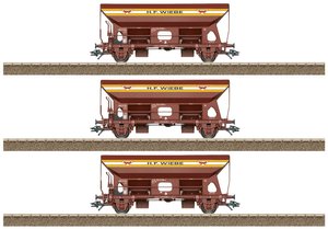 Wagon towarowy zamknięty TRIX H0 24142 Zestaw 3 wagonów samowyładowczych H0 Wiebe, MHI
