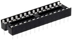Connfly Podstawka pod układy scalone Wymiary siatki: 2.54 mm Ilość styków: 28 1 szt. tuba