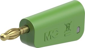 Złącze pojedyncze 4 mm całkowicie zielone Stäubli LM-4A-39 Wtyk lamelowy 1 szt.