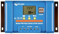 Solarny regulator ładowania Victron Energy Blue-Solar PWM-LCD&USB PWM 12 V, 24 V 20 A