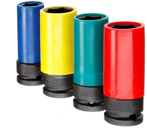 K 19 LS-004 - GEDORE - zwiększenie mocy zestaw wkrętarki 1/2'', 4-częściowy Nasadka udarowa Gedore K 19 LS-004 2790831    1 szt.