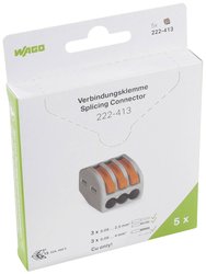Złącze zaciskowe WAGO 222-413, PIN: 3, 400 V/AC, 32 A, 5 szt.