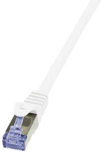 Kabel LAN LogiLink CQ3111S, 1 szt., RJ45, CAT 6a, S/FTP, 20.00 m, biały