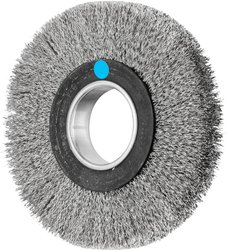 PFERD Szczotka okrągła, szeroka, nie wiązana, RBU Ø 180 x 25 mm, zmienny otwór, drut ze stali nierdzewnej Ø 0,30 do szlifierki stołowej 1  43701240 1 szt.