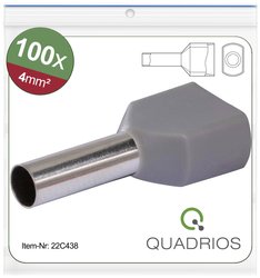 Podwójna końcówka Quadrios 22C438 22C438, z częściową izolacją , 4 mm², 1 zest.