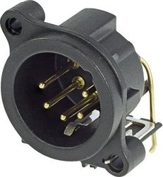 Złącze XLR montażowe męskie Neutrik, NC5MAH