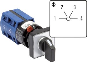 Przełącznik krokowy Kraus & Naimer CG4 A251-600 FS2, bistabilny, nadruk 1-2-3-4, 10 A