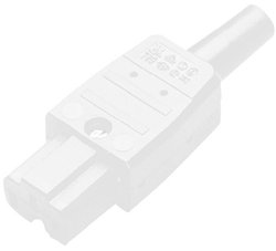 Złącze męskie do nagrzewających się urządzeń Kaiser C15A złącze żeńskie proste Łączna ilość styków: 2 + PE 10 A biały 789/ws/C 1 szt.