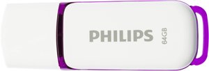 Pamięć USB Philips Snow 64GB USB 2.0 Fioletowa Pendrive USB Philips FM64FD70B/00, 1 szt.