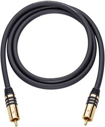 Cinch Audio Kabel [1x złącze męskie RCA/cinch - 1x złącze męskie RCA/cinch] 1.00 m czarny pozłacane styki Oehlbach NF Sub