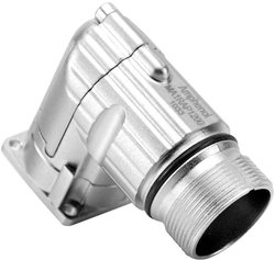 Złącze męskie urządzenia, kątowe, z kwadratową stopką M23A (styki), 1 szt.