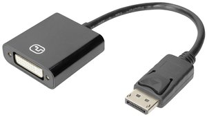 Kabel DisplayPort, DVI Digitus DB-340414-001-S DB-340414-001-S, podwójne ekranowanie, standard HDMI, kompatybilny z HDMI, ekranowany, 0.15 m