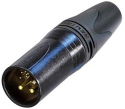 Złącze męskie XLR Neutrik NC10MXX-14-B, mosiądz, złącze męskie proste, 1 szt.
