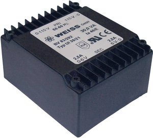 Transformator niskoprofilowy Weiss Elektrotechnik 30VA 2X21V/715mA