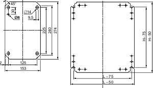 Płyta montażowa Schneider Electric NSYMM33 (D x S) 300 mm x 300 mm stal ocynkowana 1 szt.