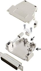 Zestaw listew męskich D-Sub encitech DSSK25-M-DMP-K 6355-0084-23, rzędy: 2, styki: 25, 45 °, 180 °, 1 szt.