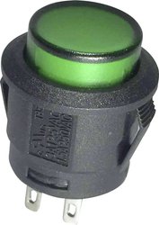 Przycisk TRU COMPONENTS TC-R13-527AL-02GN 1587763, 20.2 mm, 250 V/AC, 6 A, 1 szt.