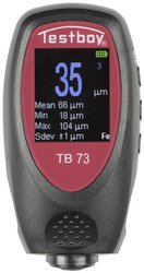 Tester 73Urządzenie do pomiaru grubości powłoki z sondą kombinowaną i kolorowym wyświetlaczem Miernik grubości warstw Testboy 62712000