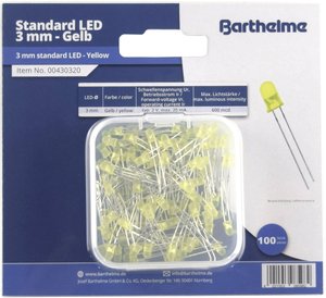 Akcesoria LED Barthelme 00430320, 3 mm, 600 mcd, 100 szt.