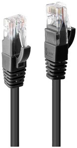 Kabel LAN LINDY 48082, 1 szt., RJ45, CAT 6, U/UTP, 10.00 m, czarny